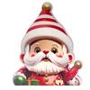 2pcs Cartoon Christmas Statue Figurine Handmade Christmas Sign Desktop Centerpieces  Cabinet