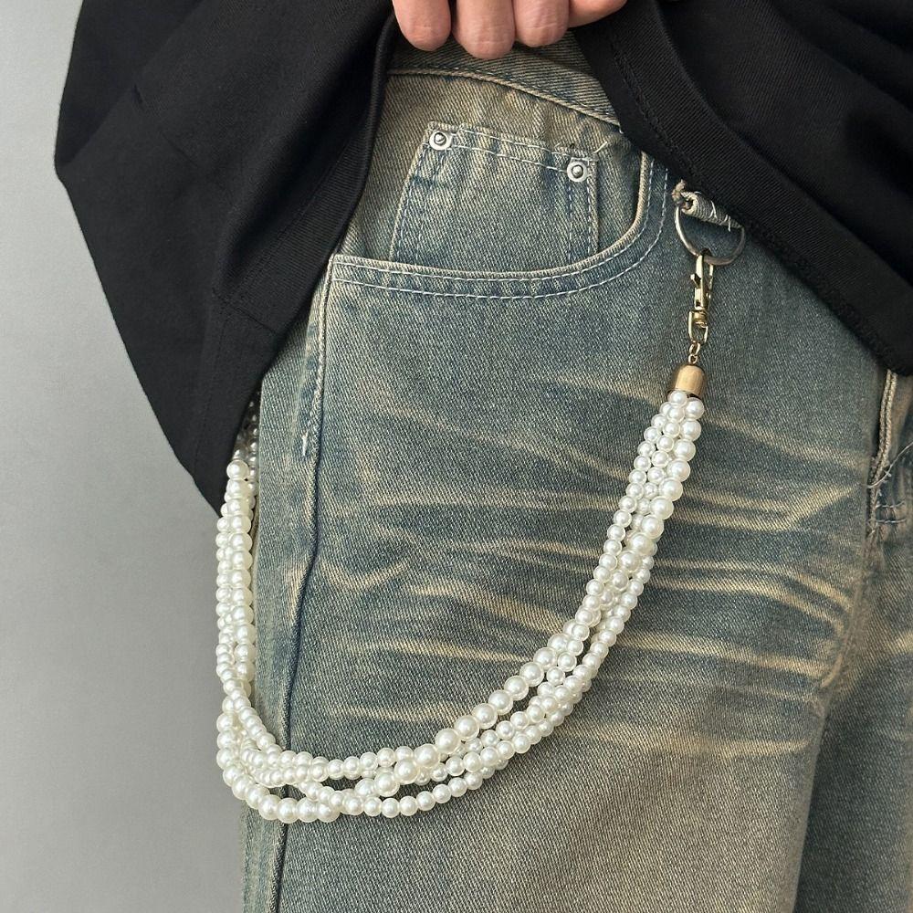 Tassel Pearl Waist Chain Gothic Tassel Jeans Chain Punk Punk Belt Chain  Jeans