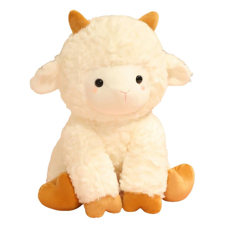 25/35cm White Sheep Delicate Plush Toy Stuffed Sitting Pose Fluffy Soft Huggable Pillow Birthday Gifts