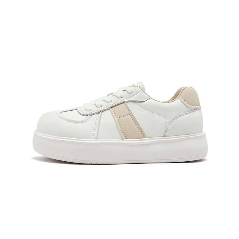 Augusteng Platform White Shoes Women's 2025 New Spring and Summer Light Casual Sports Board Shoes Muffin German Training Shoes
