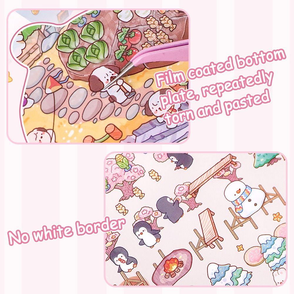 3D Miniature Scene 3D Stickers DIY Visual Stacking Sticker Gifts Hand Account Stickers