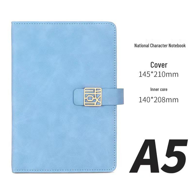 Personalized Soft Leather Diary with Buckle - Elegant Business Gift Notebook