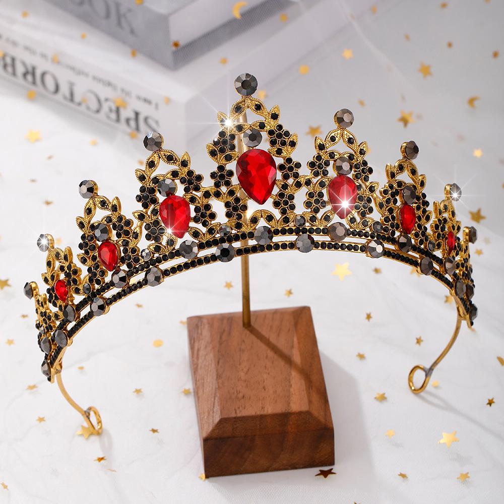 Jewel Bride Bridesmaids Comb Crown Baroque Birthday Wedding Banquet Headwear Crown Headband