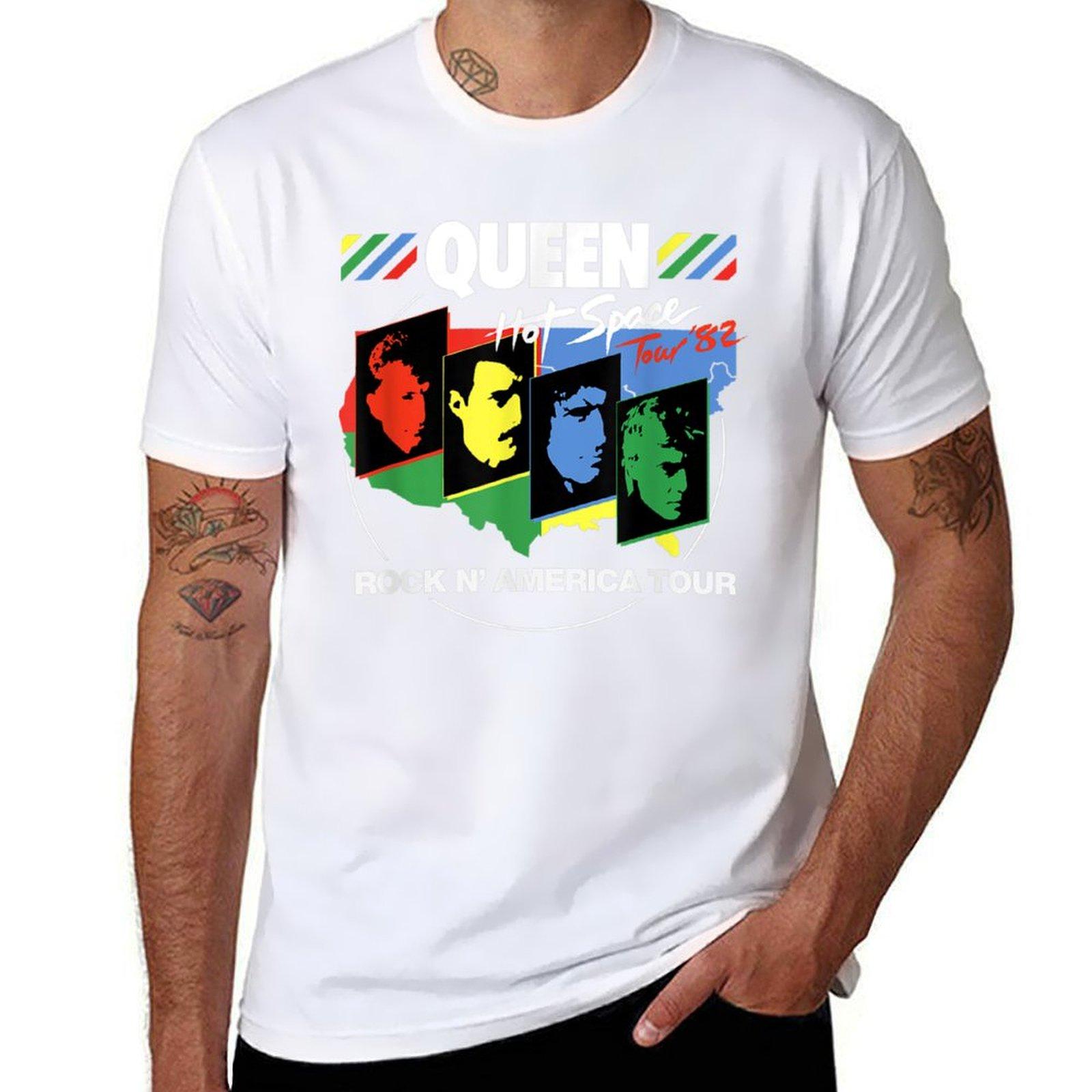 

Queen Hot Space T-Shirt plus size tops customs blanks sweat shirts, men 3XL