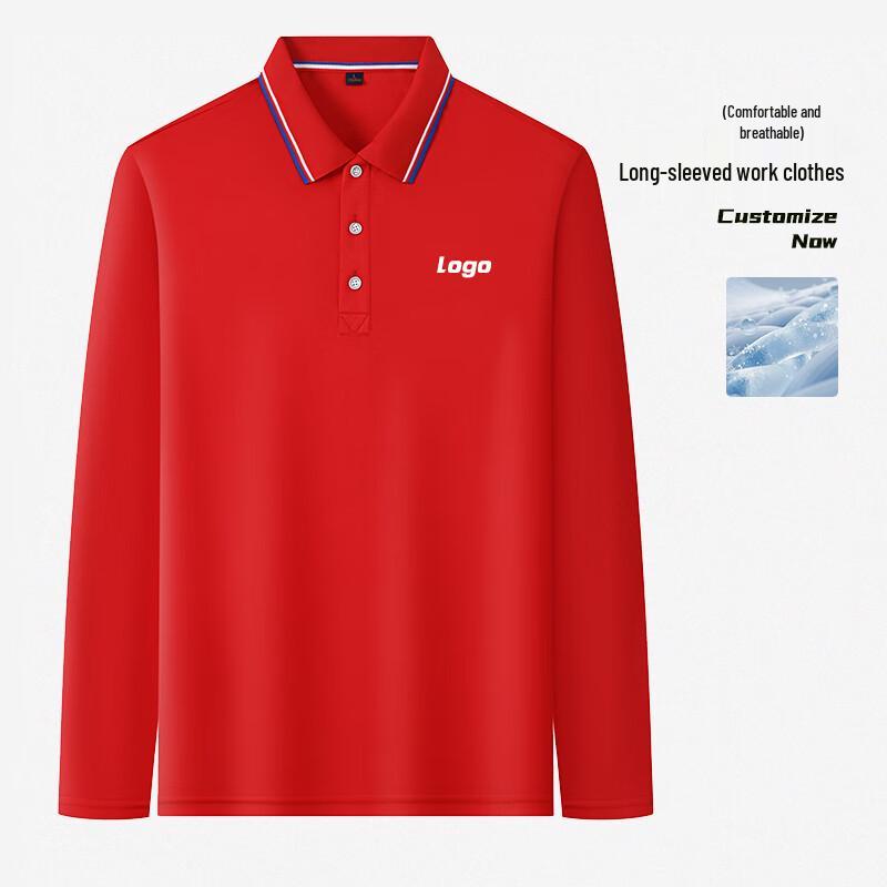 Unisex Fall/Winter Long-Sleeve Polo Shirt