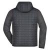 James and Nicholson Mens Melange Knitted Hybrid Jacket