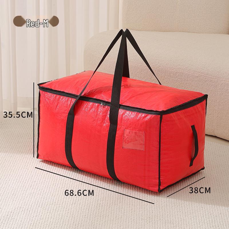 Waterproof Foldable Quilt Storage Bag - Large Capacity Portable Cotton Tote