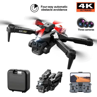 חדש K10 MAX צילום אווירי 4K מל"ט הימנעות ממכשולים של שלוש מצלמות שלט רחוק מטוס זרימה אופטית קוואדקופטר מתנת צעצוע