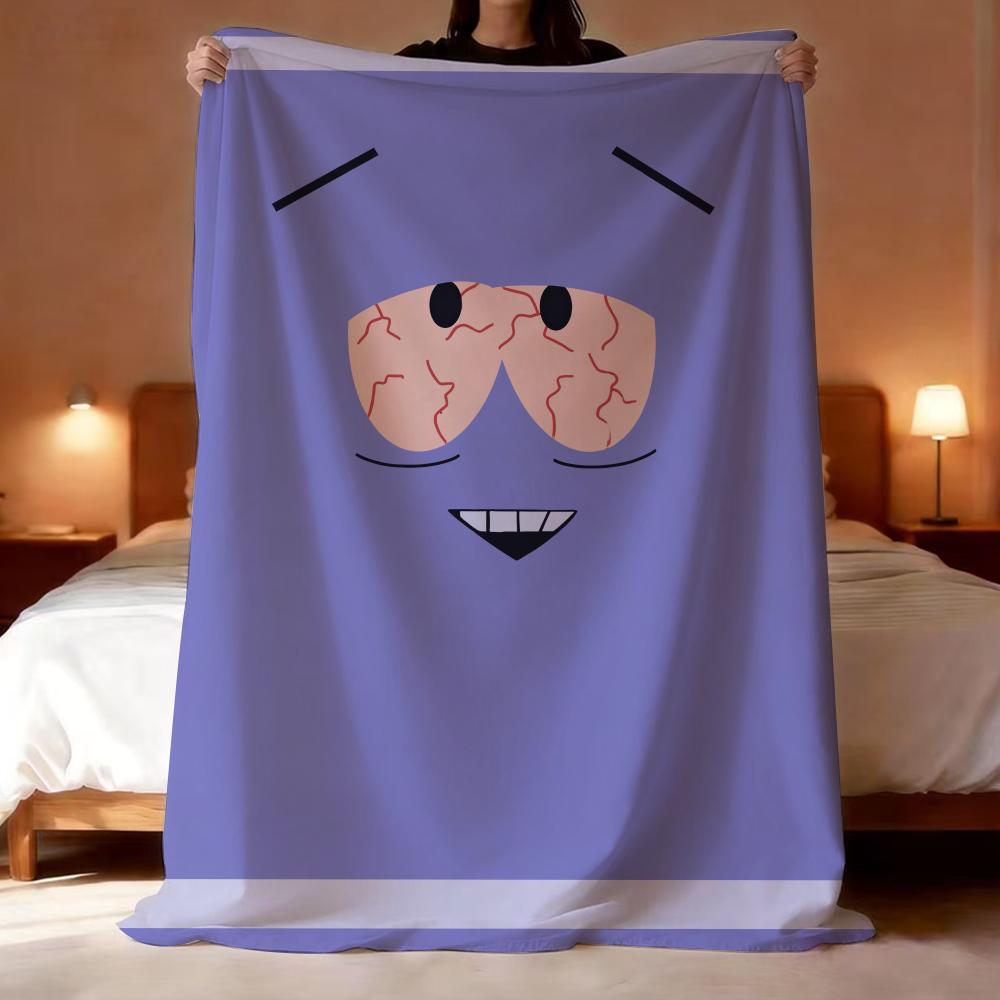 Cartoon South Park Towelie Throw Lightweight 240g Flannel Blanket Soft Skin-friendly for Summer Cooling 75X95CM
