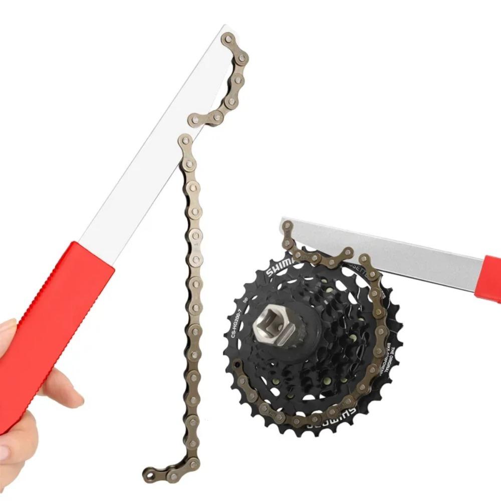 Bike Flywheel Removal Tool Kit with Cassette Wrench 12 Teeth MTB Cassette Sprocket Removal Wrench Portable Bicycle Repair Tools