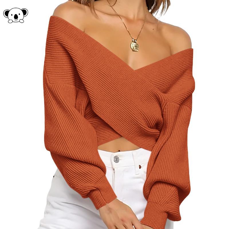 Striped V-Neck Loose Knit Sweater