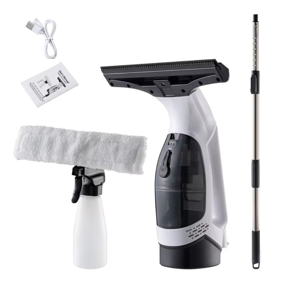 Powerful Suction Electric Window Cleaner Water Spray Function Glass Cleaning Tool  Home Use