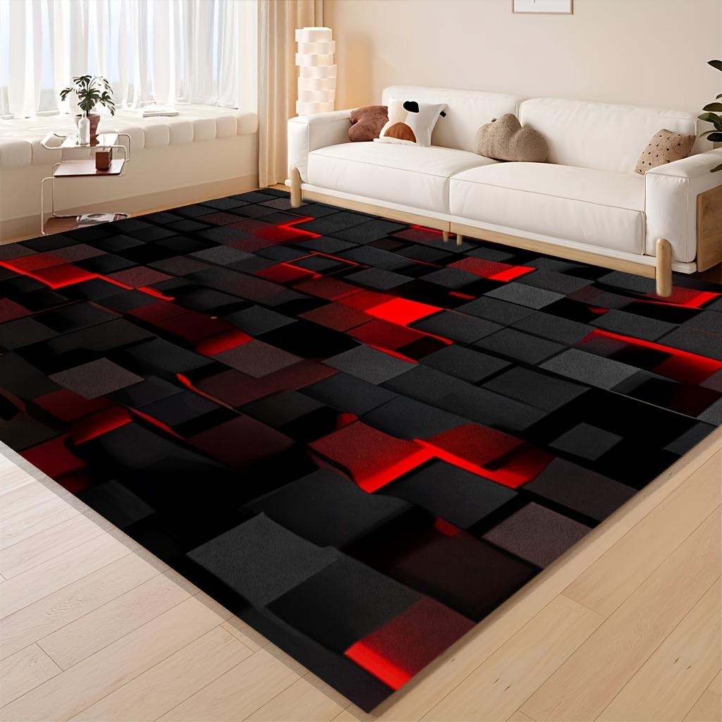 3D Visual Geometry Art Carpet Soft Flannel Rug Washable And Anti-Slip Personalized Gifts Birthday Gifts Home Decor Carpets