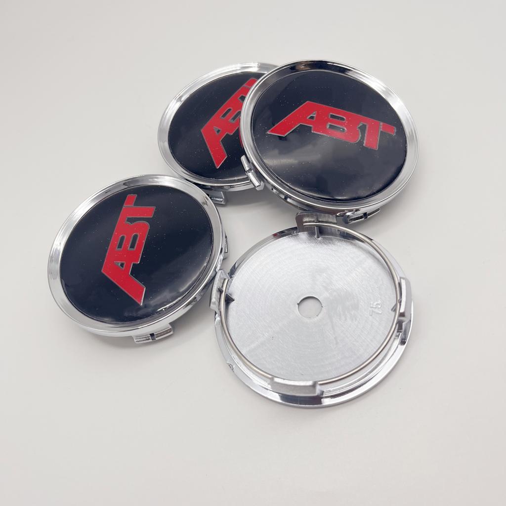 4pcs/Set High-Quality 75mm(for 65mm Stickers) Fit For ABT Wheel Center Hubcaps Car Styling Emblem Badge Auto Styling Accessories