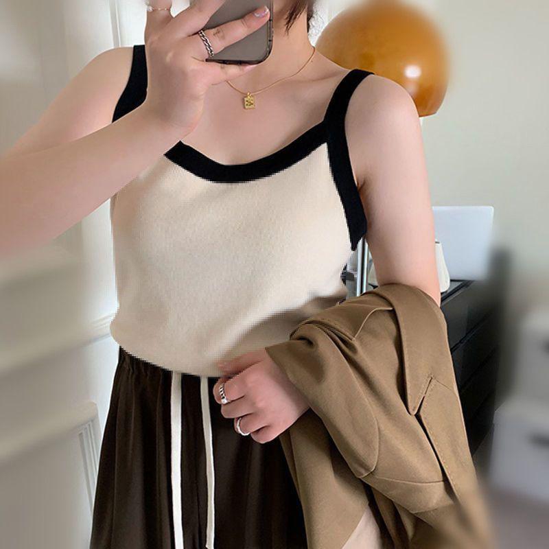 

Женский свободный топ-майка большого размера - Облегающая безрукавная рубашка на все случаи жизни для весны и лета XL (Recommended for 55-70 kg)