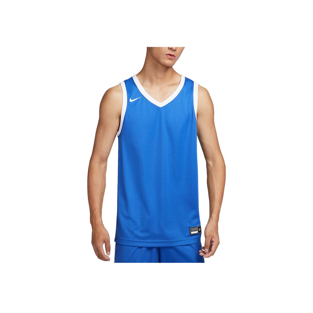 Nike Dri-Fit Crossover Comfortable Quick-Dry Casual Basketball Vest Men Tops Royal-Blue White HF0500-494