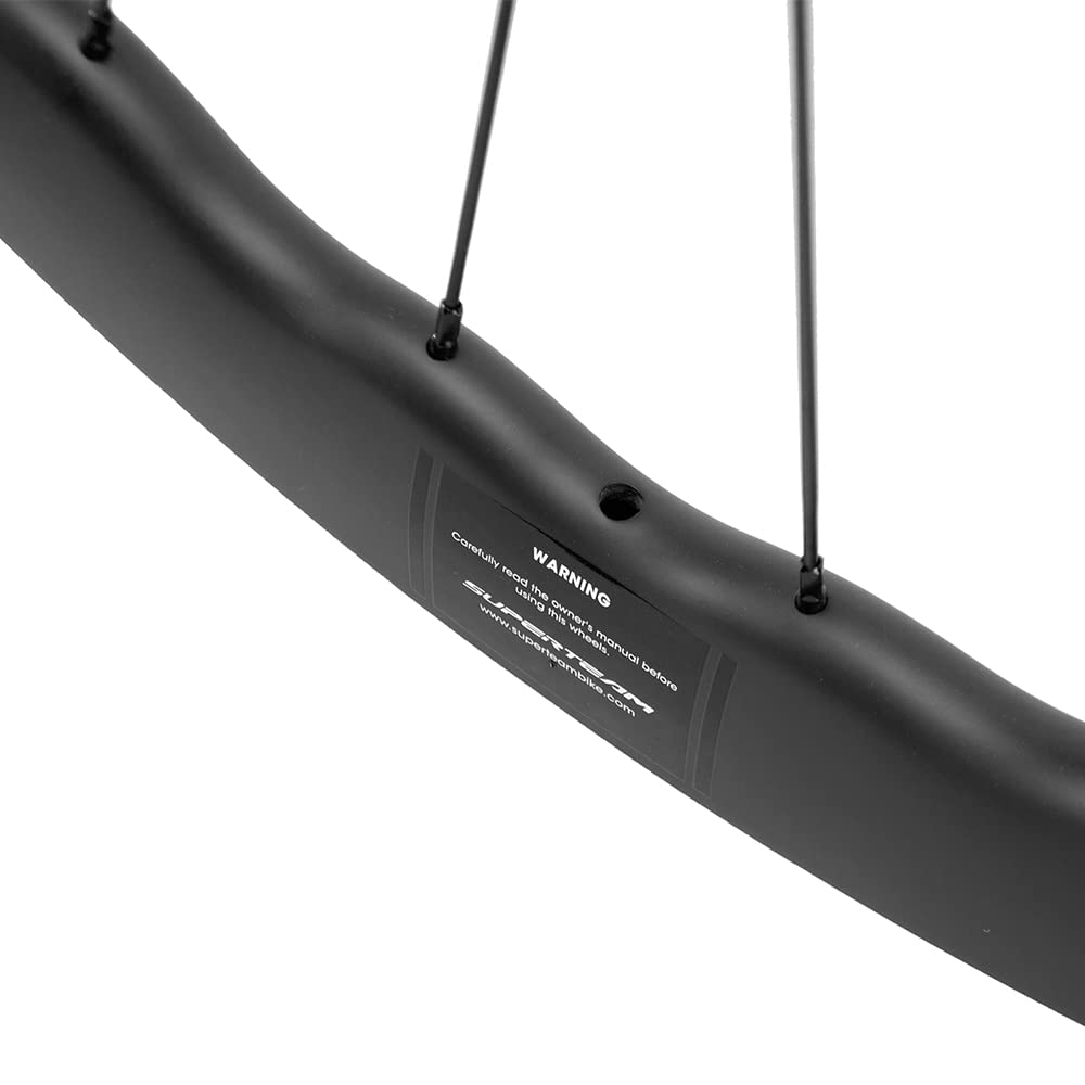 SUPERTEAM Tubeless Disc Brake Road Bike Wheelset with 25mm 700c Carbon Wheels 45/50/65mm (45/25mm)