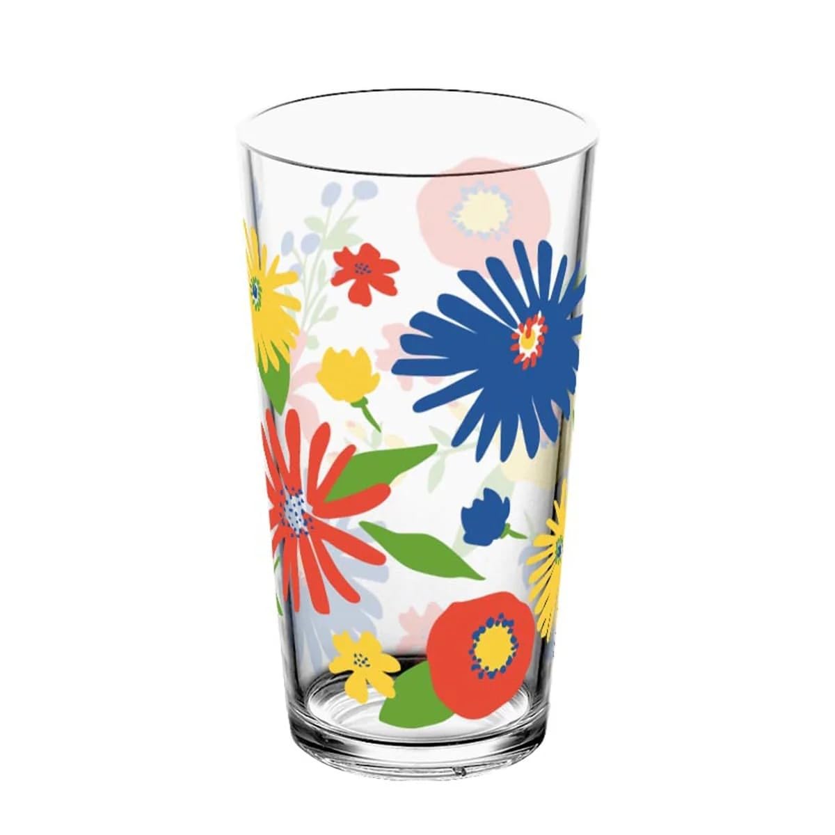 

Abode Homeware чашка Midsummer Floral 590 мл Большая емкость Большой пластиковый стакан Стильный дизайн Посуда штабелируемая Можно мыть в посудомоечной машине Без BPA Холодный кофе
