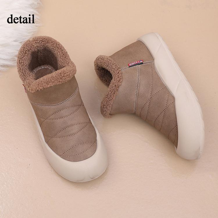 Order A Size Up Women's Warm Platform Snow Boots Outdoor Indoor House Shoes Comfortable Winter Ankle Booties Anti-Slip Shoes for Women