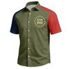 Men's Independence Day Printed Collared Top Men's Casual Sports Short-Sleeve Shirt
