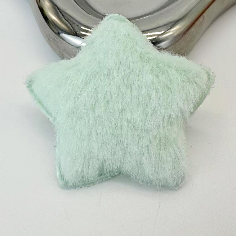 

Плюшевая заколка-звезда: Очаровательный аксессуар для детской одежды, шляп и украшений, сделанный своими руками светло-зеленый