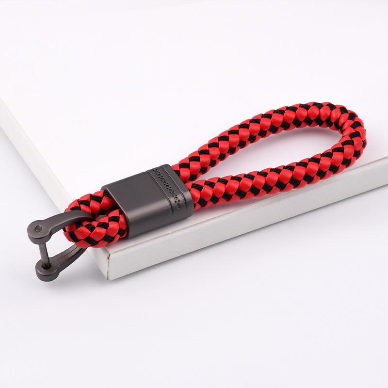 Creative Flower Pass Car Keychain Internet celebrity Key Chain Couple Braided Rope Bag Key Pendant Personalized Gifts