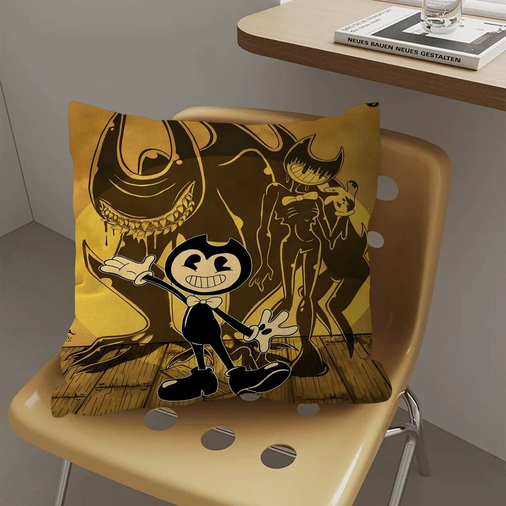 Game BBendy and the Ink MMachine Personalized Pillow Dust Cover Bedroom Kids Party Decoration Pillowcase Birthday Gift