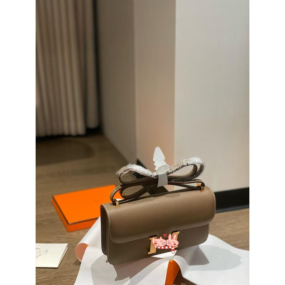 Ep Palmprint Top Layer Cowhide Horizontal Plate Light Luxury Style Single-shoulder Crossbody Women's Bag