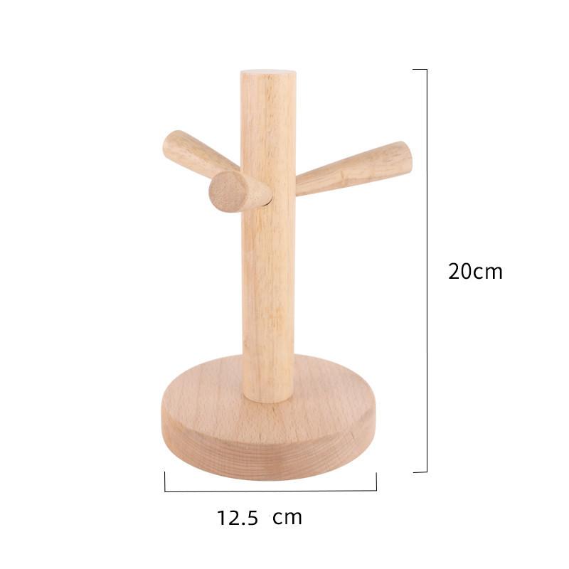 

Кухонная полка для хранения, подставка для стаканов из цельного дерева, деревянная полка для слива, держатель для кружек с шестью лапками, полка для хранения One layer 3-claw cup holder