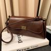 Women's Large Capacity Single Shoulder Bag Trendy Fashion Solid Color Crossbody Bag Autumn Winter New Style PU Underarm Bag