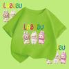 Labubu Roztomilé Kreslené 3D Potisk Dětské Tričko Kawaii Dětské Tričko Chlapci Dívky Tričko Legrační Oblečení Top