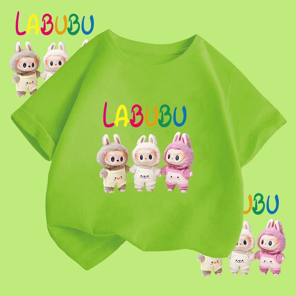 

Labubu Милая Мультяшная 3D-печать Детская Футболка Каваи Ребенок Футболка Мальчики Девочки Футболка Смешная Одежда Топ 100