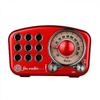 Veeki Vintage Retro FM Radio Bluetooth Speaker met Verbeterde Bas Luid Geluid Klassiek Ouderwets Ontwerp in Rode Kleur voor Thuis en Kantoor
