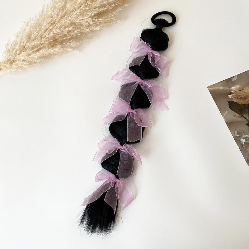 

Новые детские парики, коса скручиванием, натуральный женский парик, бант, хвост, резинка для волос, повязка для волос, аксессуары для волос для девочек