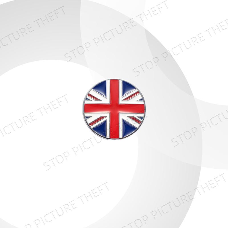 Metal Alloy Diamond Inlaid Style Union Jack British Flag Logo Car Trunk Fender Sticker Side Emblem Badge Decorative Accessories
