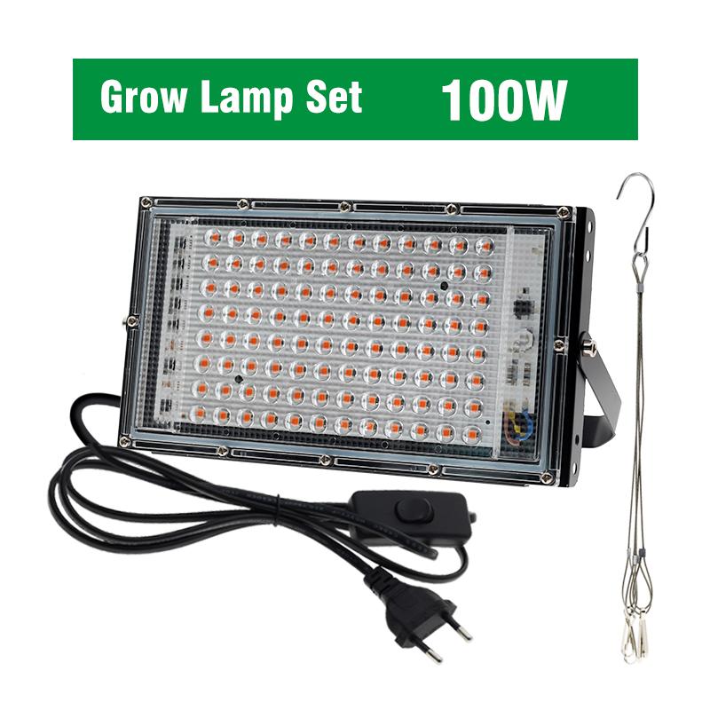 Full Spectrum LED Grow Light with Stand AC220V Phyto Lamp with On/Off Switch for Greenhouse Hydroponic Plant Growth Lighting