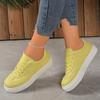 Women's Sports Shoes Round Head Lace-up Solid Color Simple Flat Shoes Light and Comfortable Outdoor Travel Shoes Tenis De Mujer