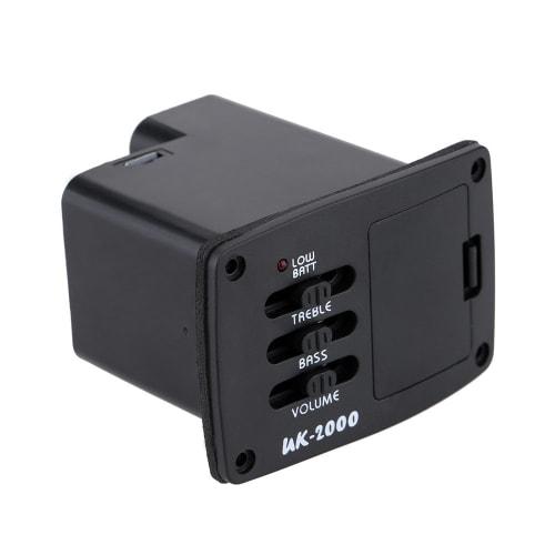 

Acoustic Guitar/Bass Treble Tone and Volume Control EQ Equalizer Preamp Piezo Pickup Tuner Amplifier 6.35mm Line