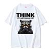 Think It's Not Illegal Yet Funny Raccoon Meme T Shirt Men Women Fashion Humor Short Sleeve T Shirts Casual O-Neck Cotton T Shirt