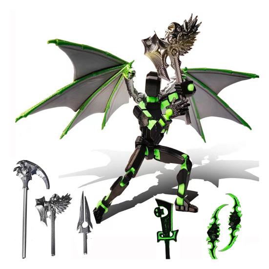 3D Printed Robot Action Figure with Accessories Movable Joints Demon