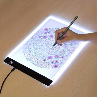 Einstellbare LED-Zeichenfläche, A5/A4-Größe, 3-stufig einstellbare Helligkeit, geeignet für kreative Malerei und detaillierte Kunstwerke, Künstler-Malbedarf