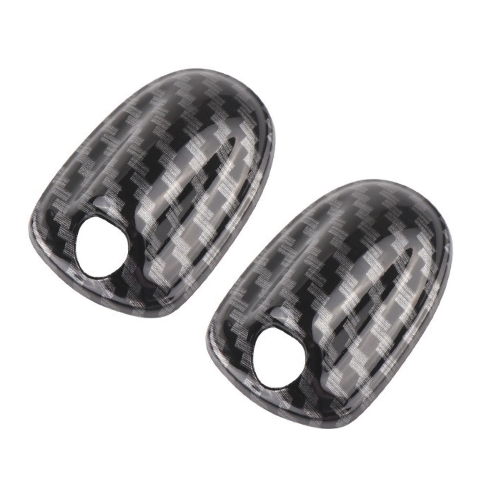 

Shandini Washer Nozzle Cover for Mini Cooper, Easy Installation, Carbon Design, Decorative, Left and Right Set of 2, Black