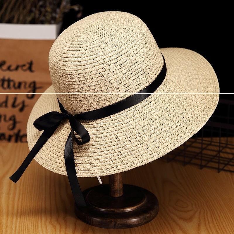 Women's Foldable Student Hat, Breathable Korean-style Trendy Fisherman Hat, Sun-protective Straw Bucket Hat, Classic Versatile Sun Hat