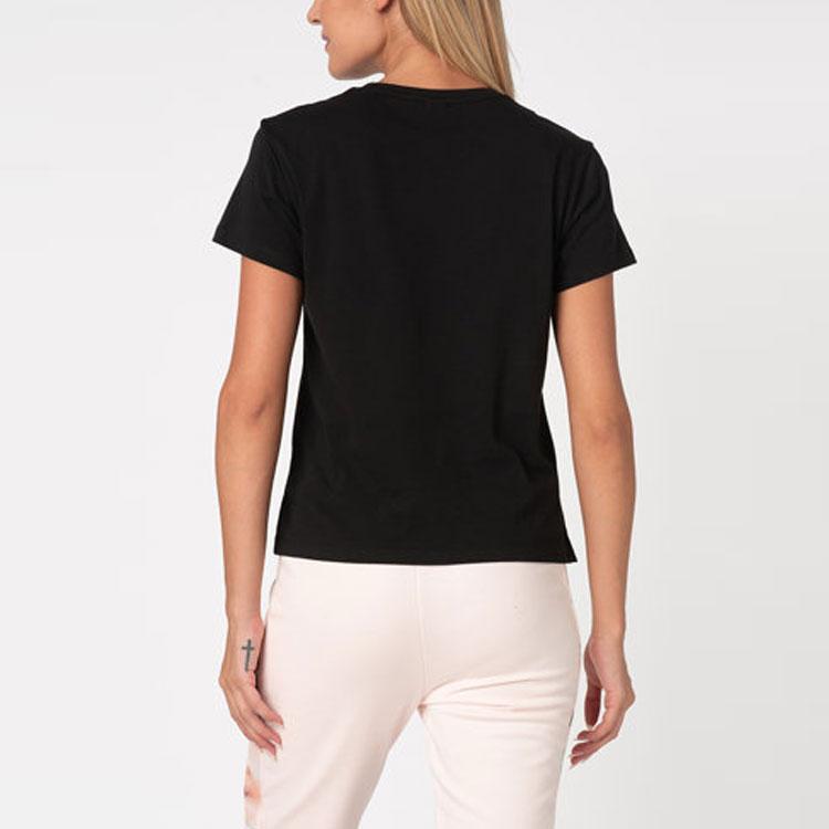 Puma Classics Logo Short Sleeve T-Shirt Women Tops Black 596512-71