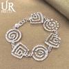 925 Sterling Silver Wave Bracelet Fashionable Wedding Jewelry