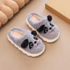 New Winter Cute Big eyed Rabbit Children's Waterproof Warm Non-slip Fluffy Slippers For Girls Boys Kids Indoor Home Cotton Shoes