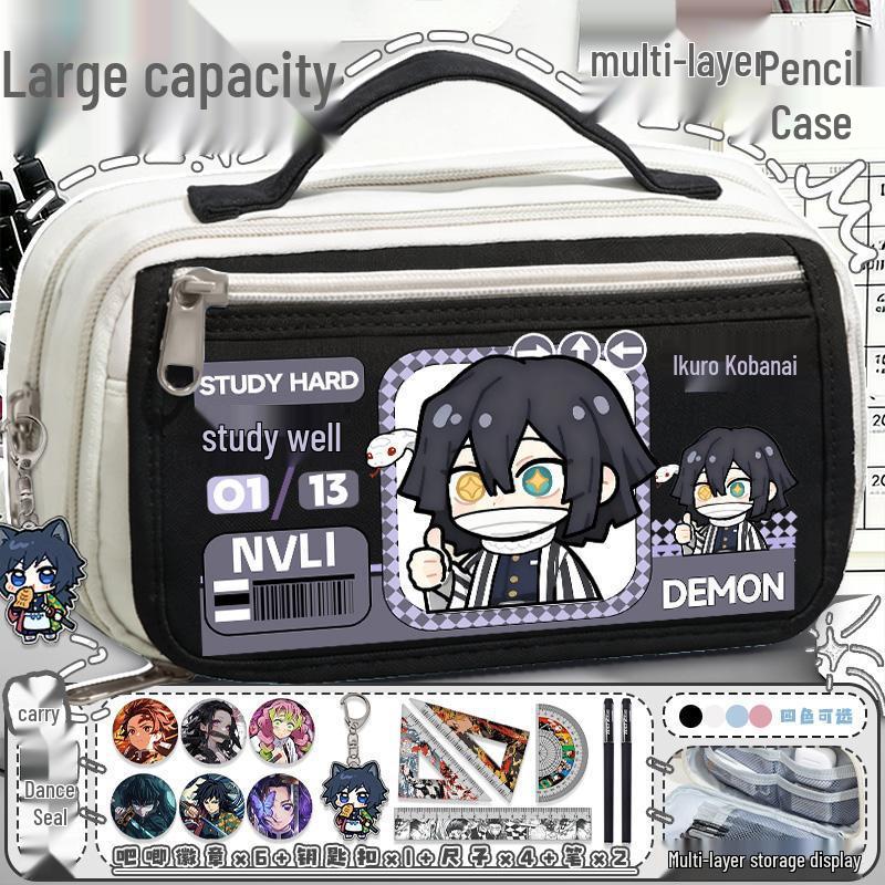 Demon Slayer Mitsuri Kanroji Large Capacity Pencil Case for Students
