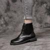 Black Martin Boots Women's Zipper High-top Autumn and Winter Waterproof Casual Shoes Women's Thick-soled Trendy Versatile Boots