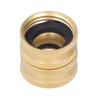 3Celsius4in Brass Water Pipe Connector, Double Threaded Garden Hose Adapter Joint, Brass Water Hose Connector Withstands 200PSI, for All 3Celsius4in G