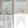 Translucents Laces Short Valance with Florals and Butterfly Design for Bedroom Living Room Dining Room Window